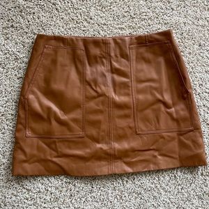 H and M leather-like skirt
